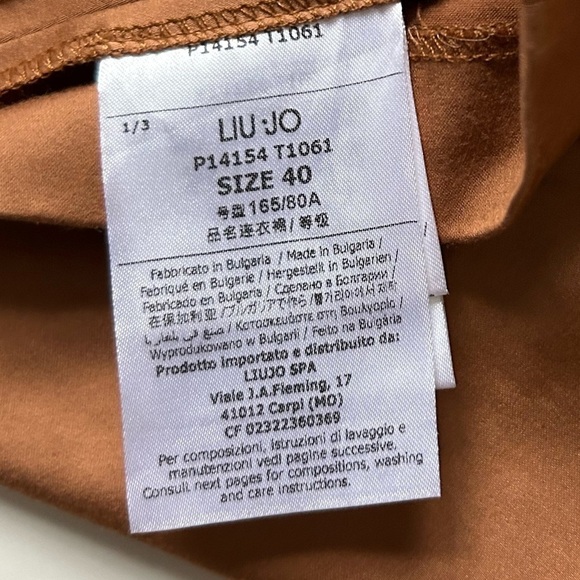 LIU Jo Milano brown mini dress size 40- M corset back zipper bustier - Picture 16 of 16